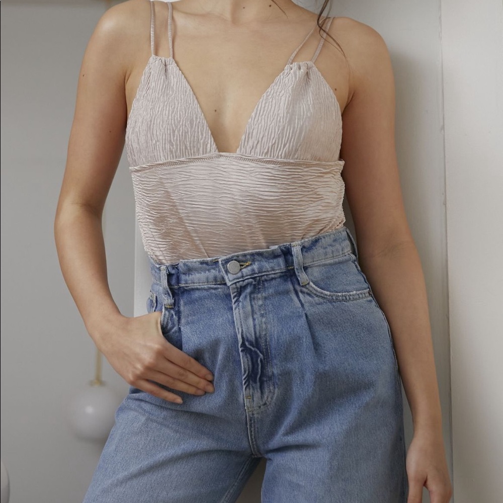 Sultry-satin-look bodysuit